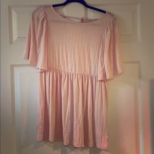 Light pink short sleeve blouse
